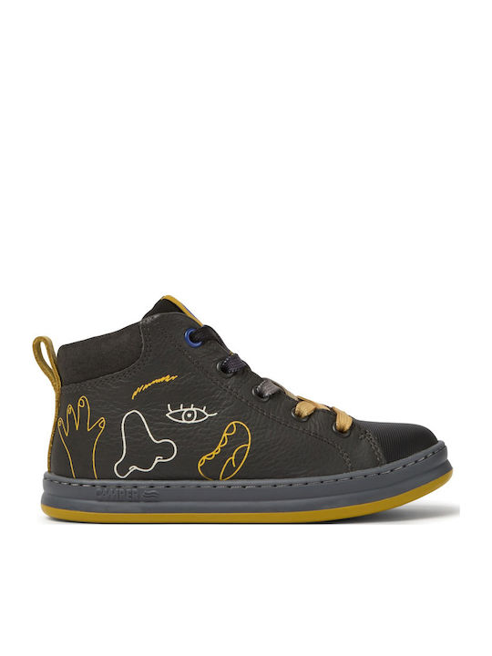 Twins Παιδικά Sneakers High Ανατομικά Γκρι