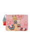 Damen Necessaire Llama Love in Rosa Farbe 22cm