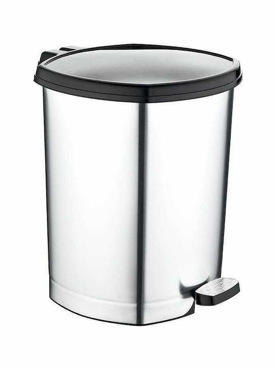 Viosarp 8697422300997 Plastic Toilet Bin 17lt Silver