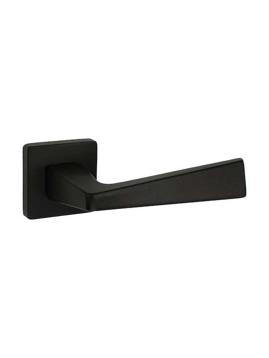 Conset Lever Middle Door with Rosette 4842 Pair with Rosette Black