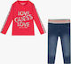 Trax Kinder Set mit Leggings Winter 2Stück Rot