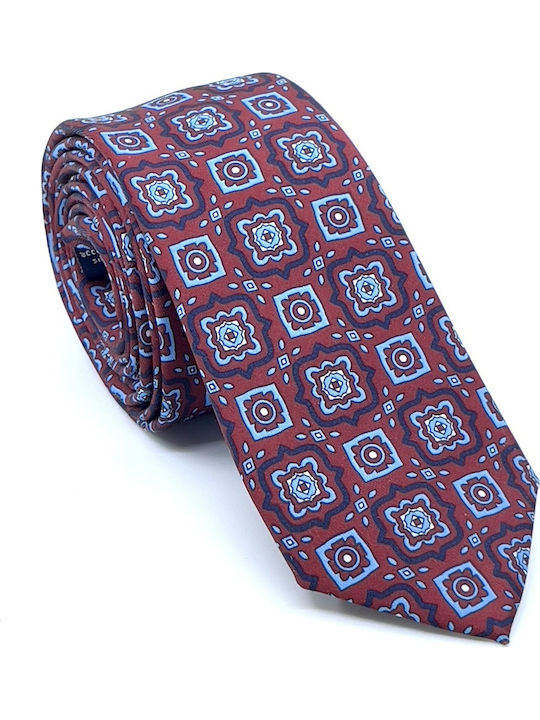 Legend Accessories Silk Men's Tie Printed Deep Red