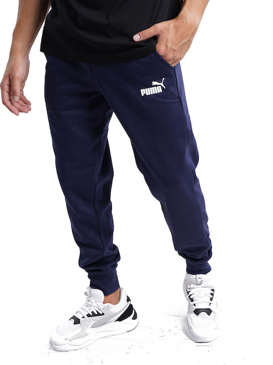 Puma Παντελόνι Φόρμας με Λάστιχο Fleece Navy Μπλε