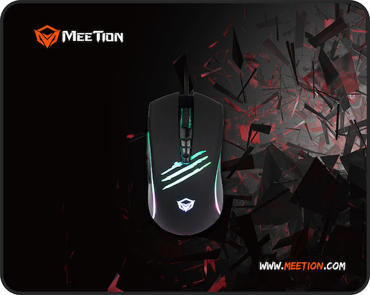 Meetion C011 Combo RGB Gaming Ποντίκι 6400 DPI Μαύρο