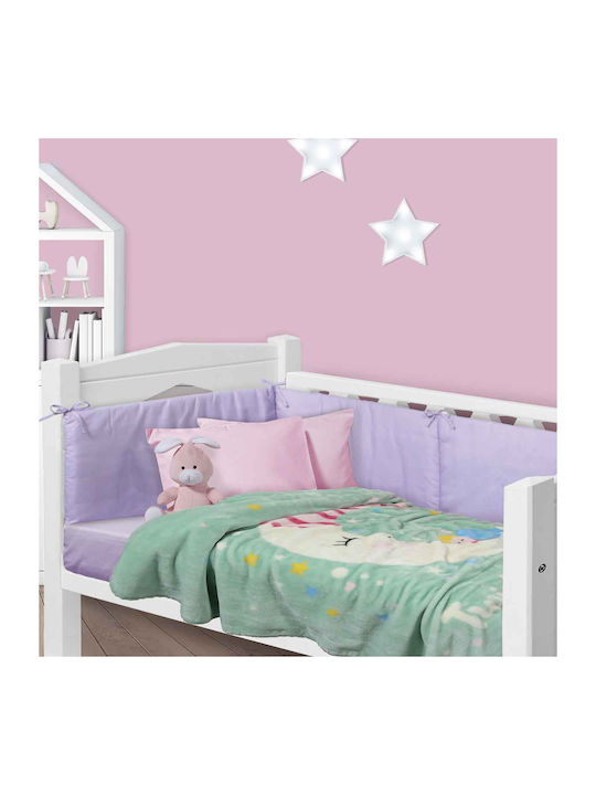 Das Home Blanket Cot Velvet Green 110x140cm