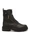Leather Women's Ankle Boots Black