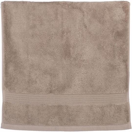 Nef-Nef Homeware Gesichtstuch Aegean 50x100cm Mocca Gewicht 705gr/m²