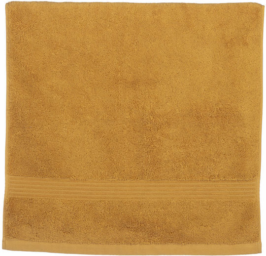 Nef-Nef Homeware Προσώπου Aegean 50x100εκ. Mustard Βάρους 705gr/m²