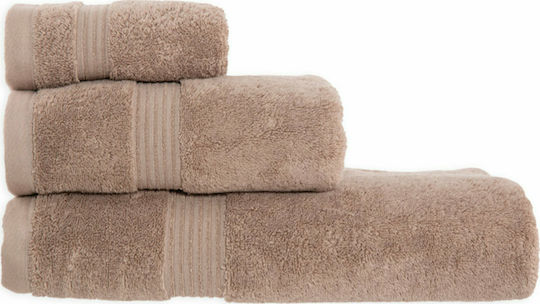 Nef-Nef Homeware Badehandtuch Aegean 80x160εκ. Mocca Gewicht 705gr/m²