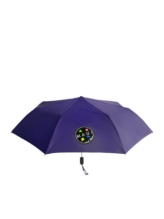 Maui & Sons 6112 Γυναικεία Αντιανεμική Ομπρέλα Βροχής Σπαστή Navy Μπλε