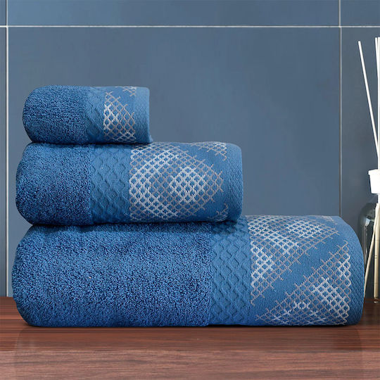Lino Home 3-tlg. Set Badetücher Mareta Blue Gewicht 500gr/m²