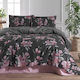 Beauty Home Σετ Κουβερλί Υπέρδιπλο Μαύρο / Ροζ 220x240cm 3τμχ