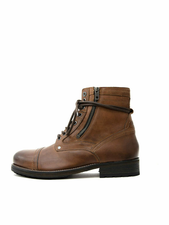 Pepe Jeans Melting Leather Brown Boots