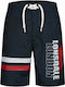 Boleran Men's Swimwear Bermuda Navy Blue with Patterns
