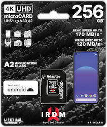 GoodRAM IRDM M2AA A2 microSDXC 256GB Class 10 U3 V30 A2 UHS-I με αντάπτορα