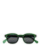 Izipizi C Sun Men's Sunglasses with Green Plastic Frame and Gray Lens