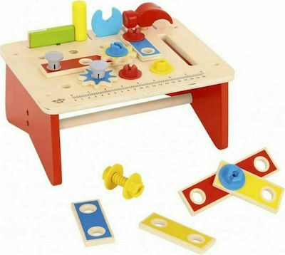 Tooky Toys Kids Workbench made of Wood for 3+ Years Old 48pcs