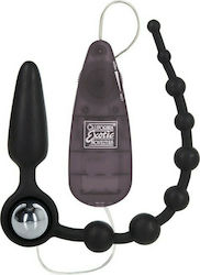 Calexotics Booty Call Double Dare Vibrating Silicone Anal Probe Anal Plug mit Vibration Schwarz
