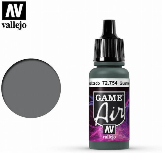 Acrylicos Vallejo Game Air Цвят За Моделиране Gunmetal 17ml