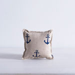 Christening Favor with Cushion Άγκυρα made of Fabric