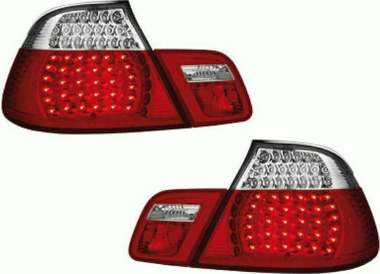Faruri Spate LED BMW E46 2D Cristal Roșu 1998-2003 4 Bucăți