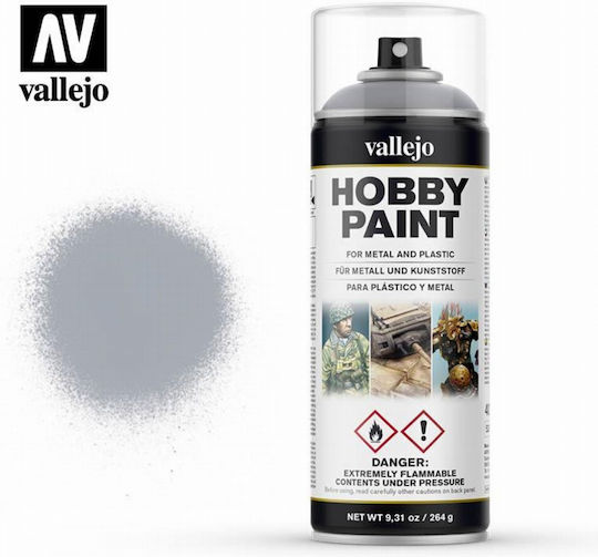 Acrylicos Vallejo Hobby Paint Χρώμα Μοντελισμού σε Spray Silver 400ml
