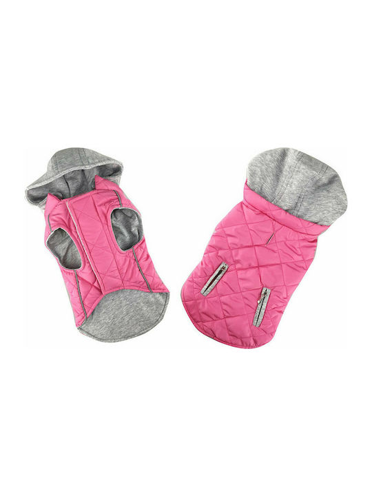 Pet Interest Sportive Hundemantel Wasserdicht Kapuzen Rosa mit Rückenlänge 37 cm. 5202-L A62-5202-L