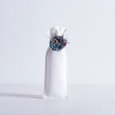 Christening Favor in Pouch White made of Fabric