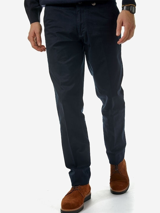 Sogo Trousers Chino Elastic in Regular Fit Marine