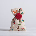 Christening Favor in Pouch Ζώα του Δάσους made of Fabric 50pcs