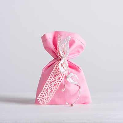 Christening Favor in Pouch Pink made of Fabric