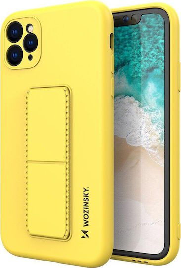 Wozinsky Kickstand Flexible Back Cover Silicone Yellow (iPhone 11 Pro Max)
