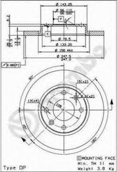 Brembo Discuri de frână Față pentru Citroen Xsara