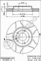 Brembo Disc de frână Față pentru Mercedes-Benz Clasa C