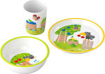 Haba Feeding Set Orchard made of Melamine Yellow 3pcs