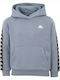 Kappa Fleece Kinder Sweatshirt mit Kapuze und Taschen Blau