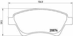 Brembo Plăcuță de frână Spate pentru Renault Megane