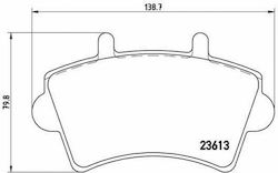 Brembo Brake Pad Rear for Renault Master