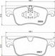 Brembo Brake Pad Front for Citroen Berlingo / C4 Grand Picasso / C4 Picasso / C4 SpaceTourer / C4 Fiat Doblo