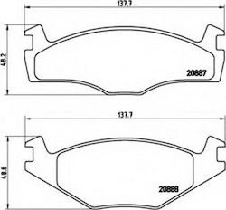 Brembo Plăcuță de frână