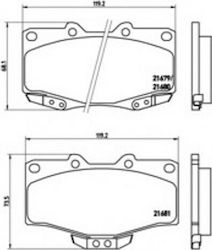 Brembo Brake Pad Front for Toyota 4-Runner / Hilux / Land Cruiser