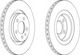 Ferodo Brake Discs Front for Seat Toledo / Ibiza Skoda Octavia Volkswagen Beetle (New) / Golf / Jetta / Beetle
