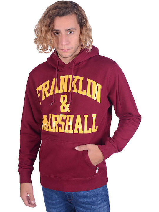 Franklin & Marshall Φούτερ με Κουκούλα Burgundy