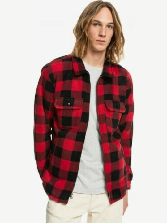 Tolala Дълъг Ръкав Overshirt Стандартна Кройка Каре Червен