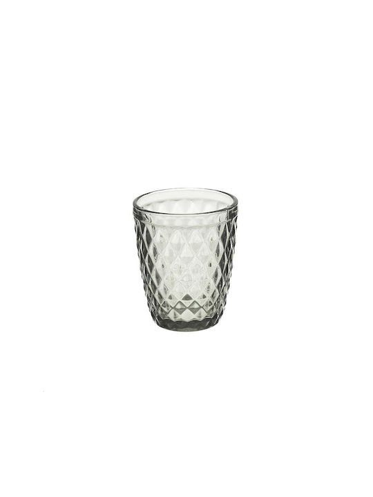 Inart Gläser-Set Whiskey aus Glas in Gray Farbe 210ml 6Stück