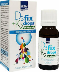 Intermed D3 + K2 Fix Drops In Olive Oil Vitamin für das Immunsystem 12ml