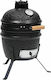 vidaXL Ceramics Charcoal Grill Kamado with Lid and Thermometer 26.5cmx26.5cm