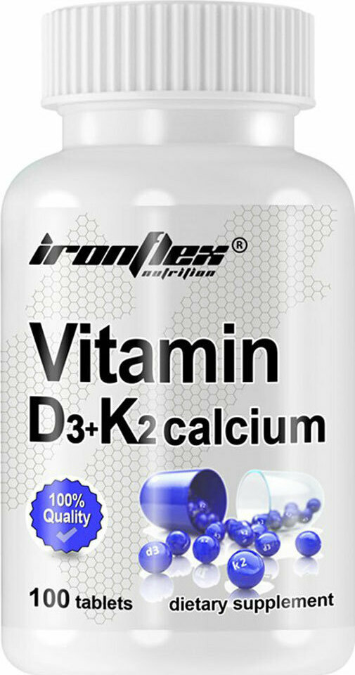 Ironflex Nutrition Vitamin D3 + K2 Calcium 100 ταμπλέτες Skroutz.gr