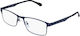 Silac 7306 Men's Reading Glasses +2.00 Blue Metal 7306