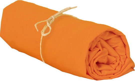 Baby Star Fitted Orange Baby Sheets 75x140cm